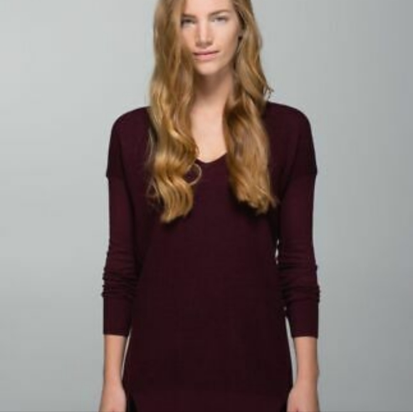 Lululemon The Sweater Life Heather Bordeaux - Picture 1 of 7